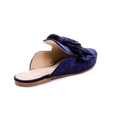blue women slippers isolated on a white background.