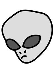 Fototapeta premium 宇宙人(灰色)