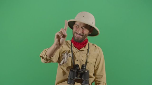 Adult Man Explorer No With Finger