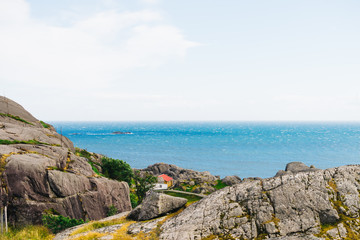 Coastline in south Norway, national road Jaeren