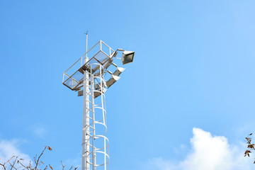 Stadium Light Against a Clear Sky