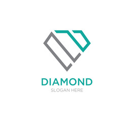 diamond vector concept logo design template