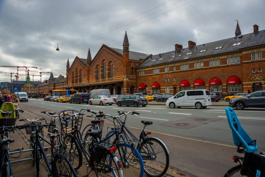 COPENHAGEN, DENMARK: View of the Copenhagen Central Station, a railway station located in the Danish capital.