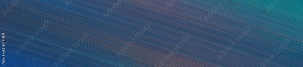 Poster wide banner graphic with diagonal line texture and dark slate gray, dim gray and teal blue colors an