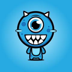 monster mascot vector design