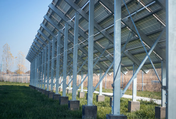 Obraz premium Back side of solar panel