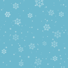Naklejka na ściany i meble Snow pattern. Vector illustration. Falling snow.