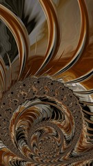 Artfully 3D rendering fractal, fanciful abstract illustration and colorful designed pattern