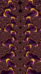 Artfully 3D rendering fractal, fanciful abstract illustration and colorful designed pattern