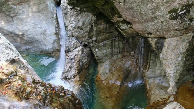 Martvili Canyon  in Imereti, Georgia. Located on mountain river Abasha ot far from Kutaisi.