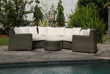 Artistic Ethnic Classy Modern Elegant Luxury Indoor Home Interiors and Outdoor Garden Park Furniture Table Chair Cabinet Accessories from Rattan Plastic Wicker or Wooden Materials for Hotel and House 