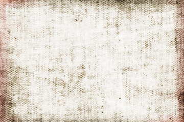 Horizontal weathered grunge damaged burlap fabric texture background