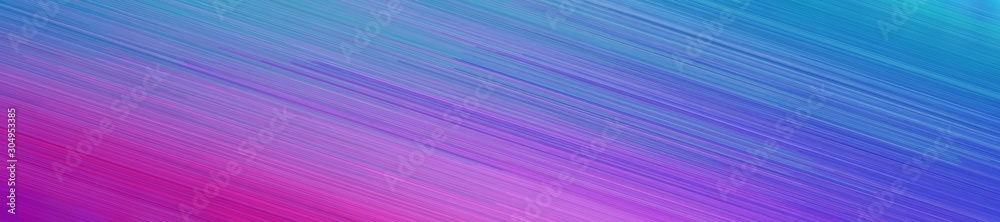 Poster wide banner background with diagonal line design and slate blue, medium orchid and steel blue colors