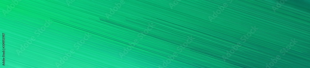 Aufkleber wide banner background with diagonal line design and dark cyan, medium spring green and teal green colors and space for text or image