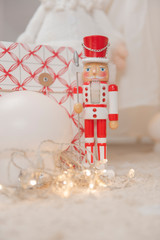 Christmas decoration in red and white