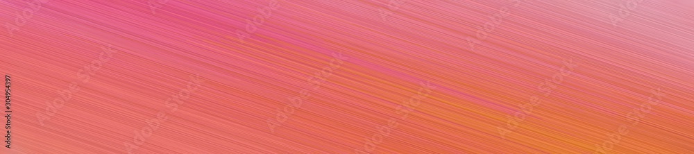Poster wide banner background with diagonal line texture and pastel red, light coral and pastel magenta col