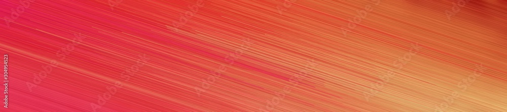 Poster wide banner graphic with diagonal line design and moderate red, sandy brown and peru colors and spac