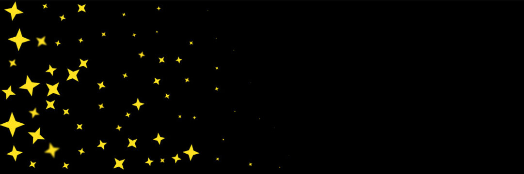 Falling from space. Vector background confetti texture. Falling gold satrs.