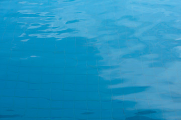 Blue ripped water in swimming pool