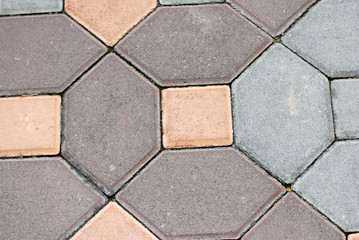 brick floor of footpath texture background 