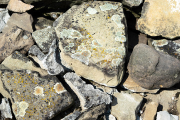 scattering of slate stones for backdrop texture and background