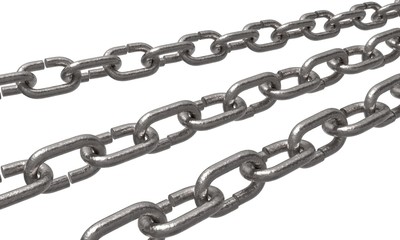 Obraz premium Steel chains close-up