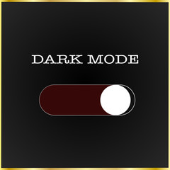 Dark mode on off vector concept . Night mode. Vector On and Off Switch. Dark and Light Mode Switcher for Phone Screens, tablets and computers. Toggle Element for Mobile App, Web Design, Animation