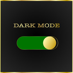 Dark mode on off vector concept . Night mode. Vector On and Off Switch. Dark and Light Mode Switcher for Phone Screens, tablets and computers. Toggle Element for Mobile App, Web Design, Animation
