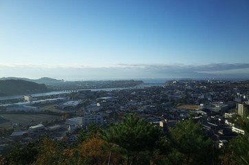 日本の兵庫県赤穂市の山の風景