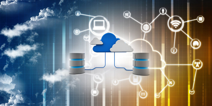 3d rendering Database storage data base