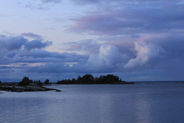 Evening scene at the shore of Lake Vanern.