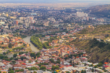 View of the Old Town of Tbilisi the Capital of Georgia.