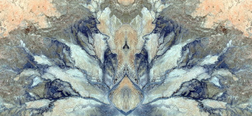 mimicry,  abstract symmetrical photograph of the deserts of Africa from the air, aerial view,...