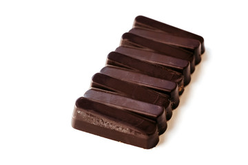 Handmade chocolate, assorted dark chocolate with nuts and goji berries.