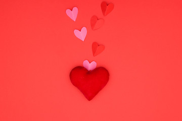 Happy Valentine's day - Beautiful Valentine decoration made of hearts