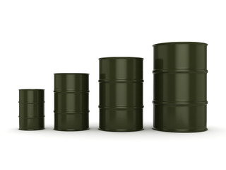 3D rendering khaki barrels