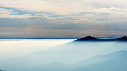 foggy landscape