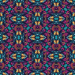 Abstract colorful geometric ethnic seamless pattern ornamental