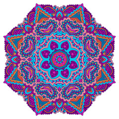 Abstract festive mandala floral design colorful ornament stylish element
