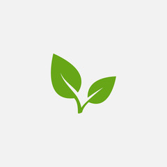 Fototapeta premium Green leaf ecology nature element vector icon, Leaf Icon, green leaf ecology nature element vector