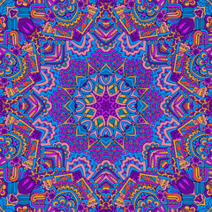 Festival art vector seamless pattern mandala. Ethnic geometric print.