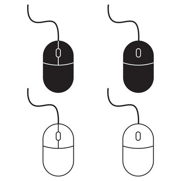 Vector computer mouse icon. Eps 10 illustration.