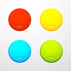 Special Round Offer. Vintage Sticker. Origami paper infographic