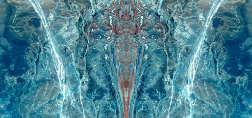 abstract symmetrical photograph of the deserts of Africa from the air, aerial view, abstract...