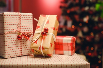 Christmas and new year 2020 gift box,christmas celebration