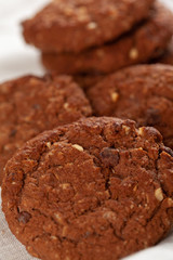 Homemade oat cookies for snack close up