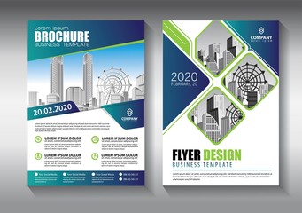 Business abstract vector template. Brochure design, cover modern layout, annual report, poster, flyer in A4 with colorful triangles, geometric shapes for tech, science, market with light background