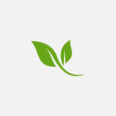 Green leaf ecology nature element vector icon, Leaf Icon, green leaf ecology nature element vector