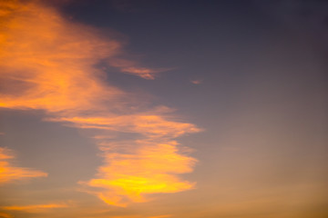 Sky and clouds at sunset