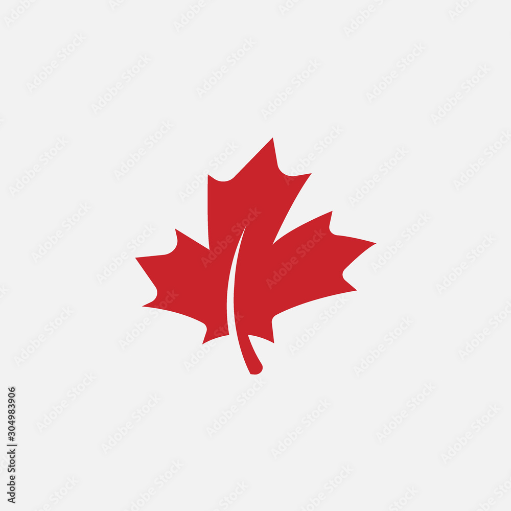 Wall mural maple leaf logo template vector icon illustration, maple leaf vector illustration, canadian vector s